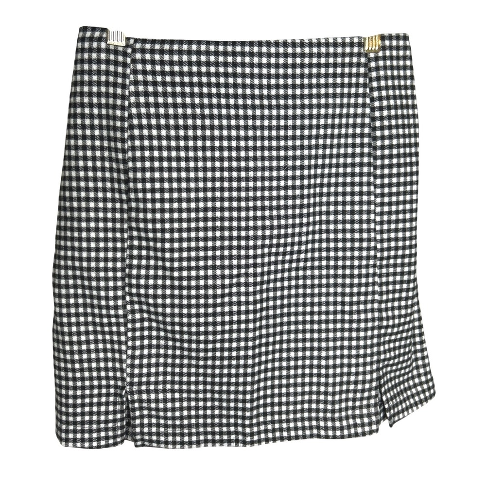 Eyeshadow Sz 7 Black White Gingham Check Mini Skirt High Waisted Retro 90s Style